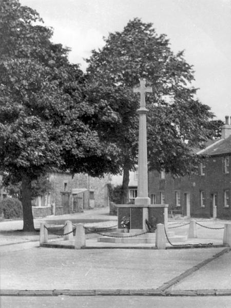 War Memorial.JPG - Long Preston War Memorial. Unveiled by Capt. Denton on Sunday October 24th 1920.  Address by Rev. R Shipman.  The memorial was made and erected by the village builder John Carr.